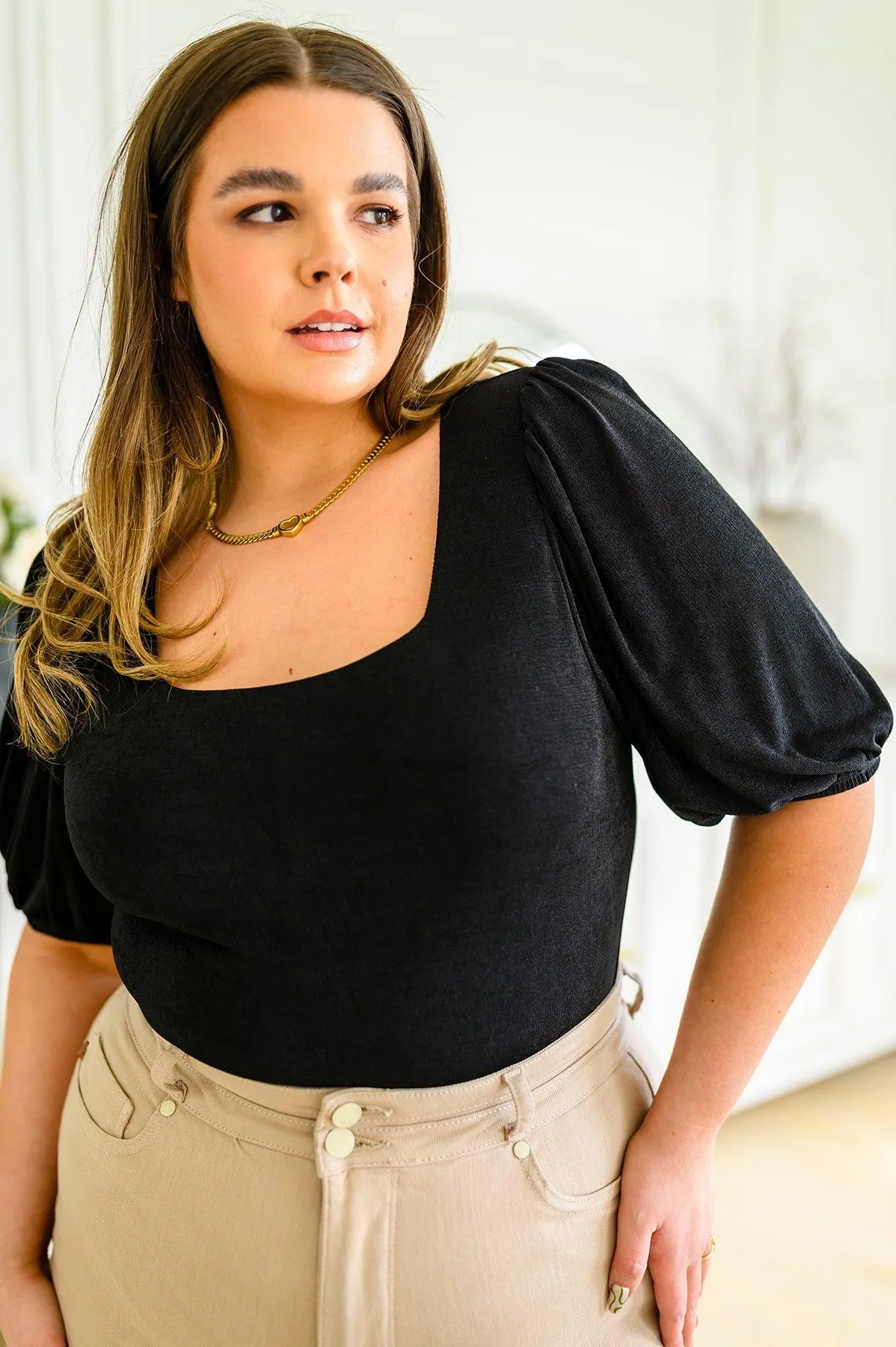 Hazel Blues® |  A Total Vision Square Neck Bodysuit