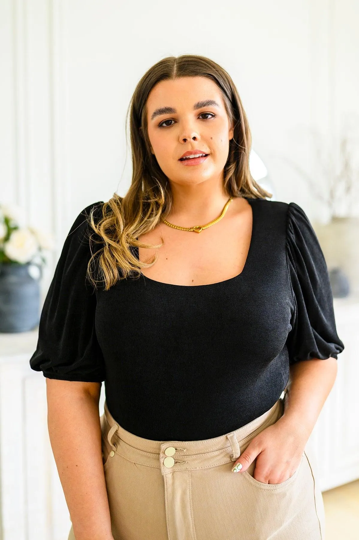 Hazel Blues® |  A Total Vision Square Neck Bodysuit