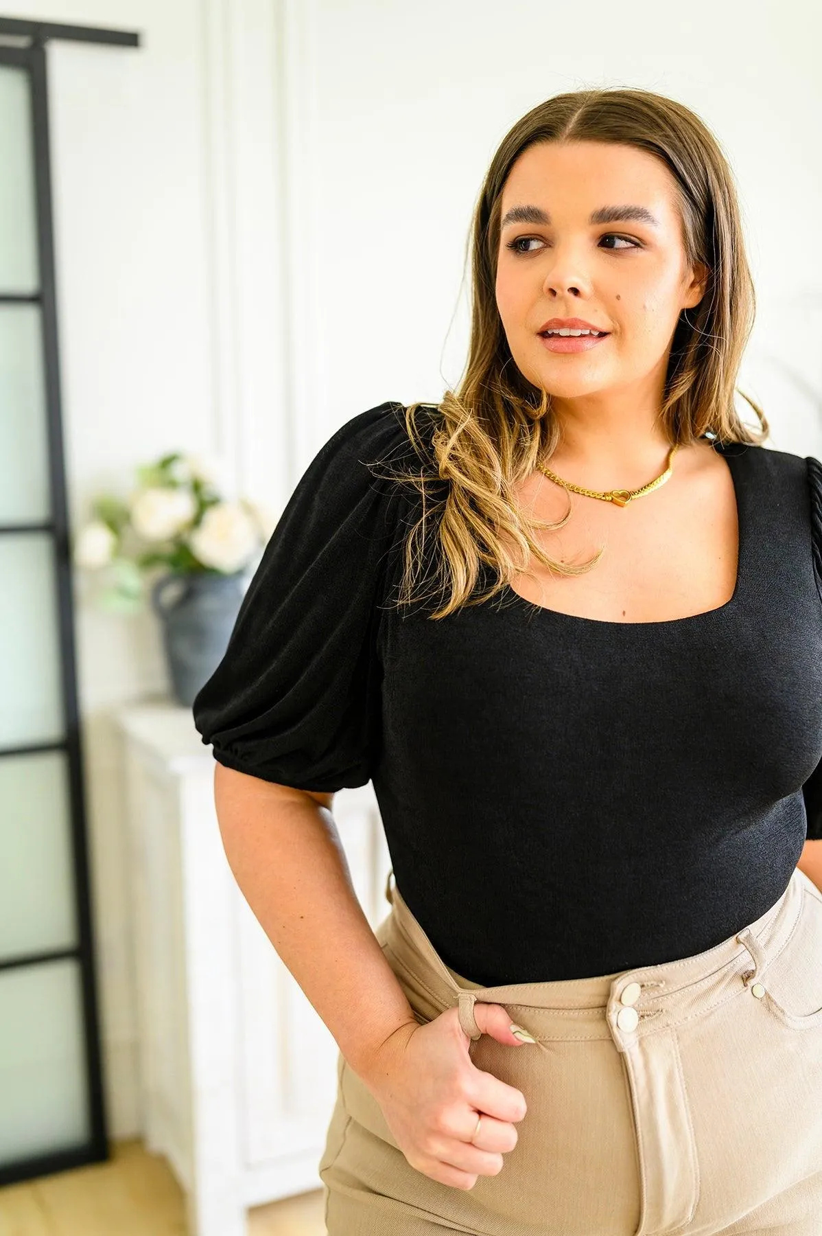 Hazel Blues® |  A Total Vision Square Neck Bodysuit
