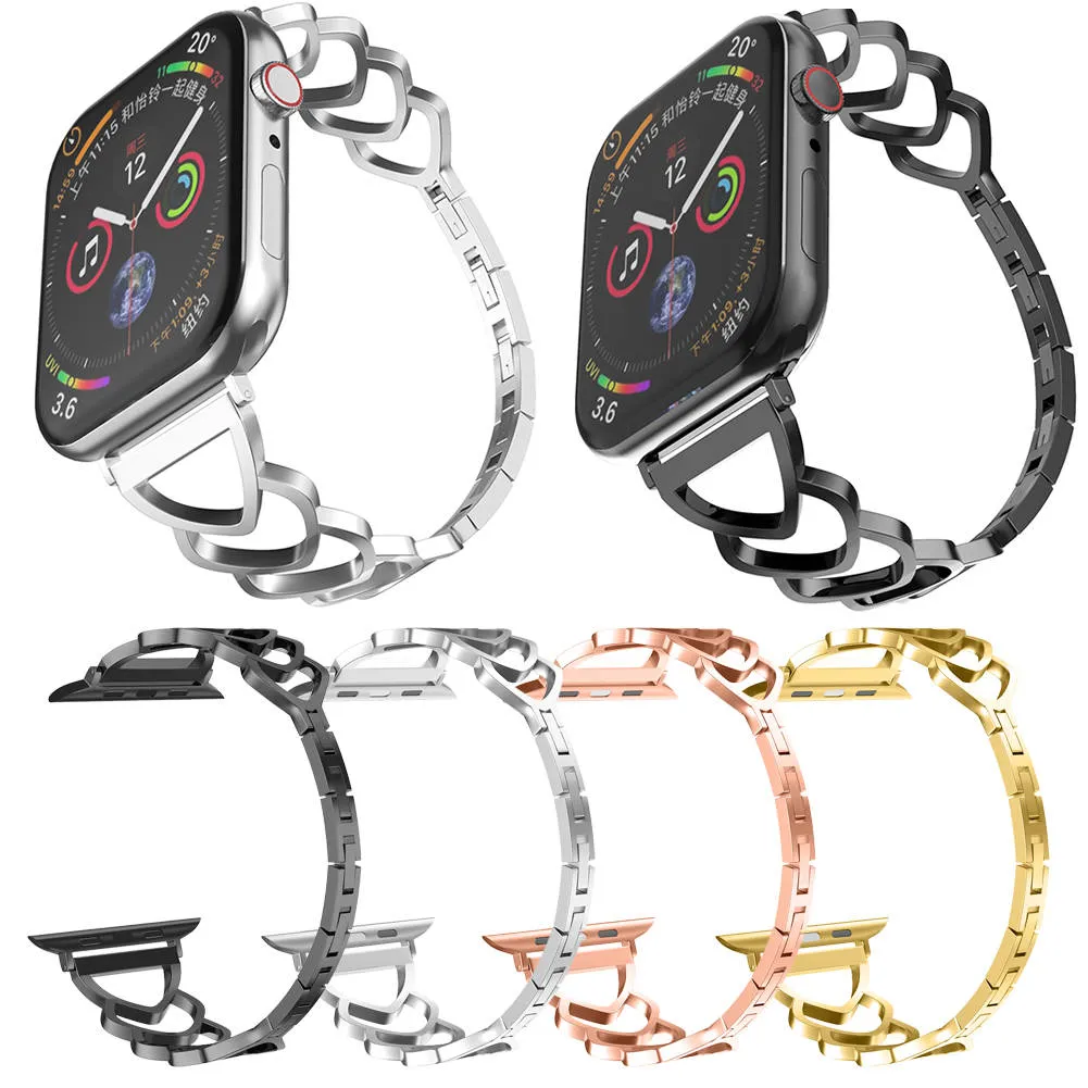 Heart-shaped Wristband Strap Bracelet Link For Apple Watch iWatch Series 4