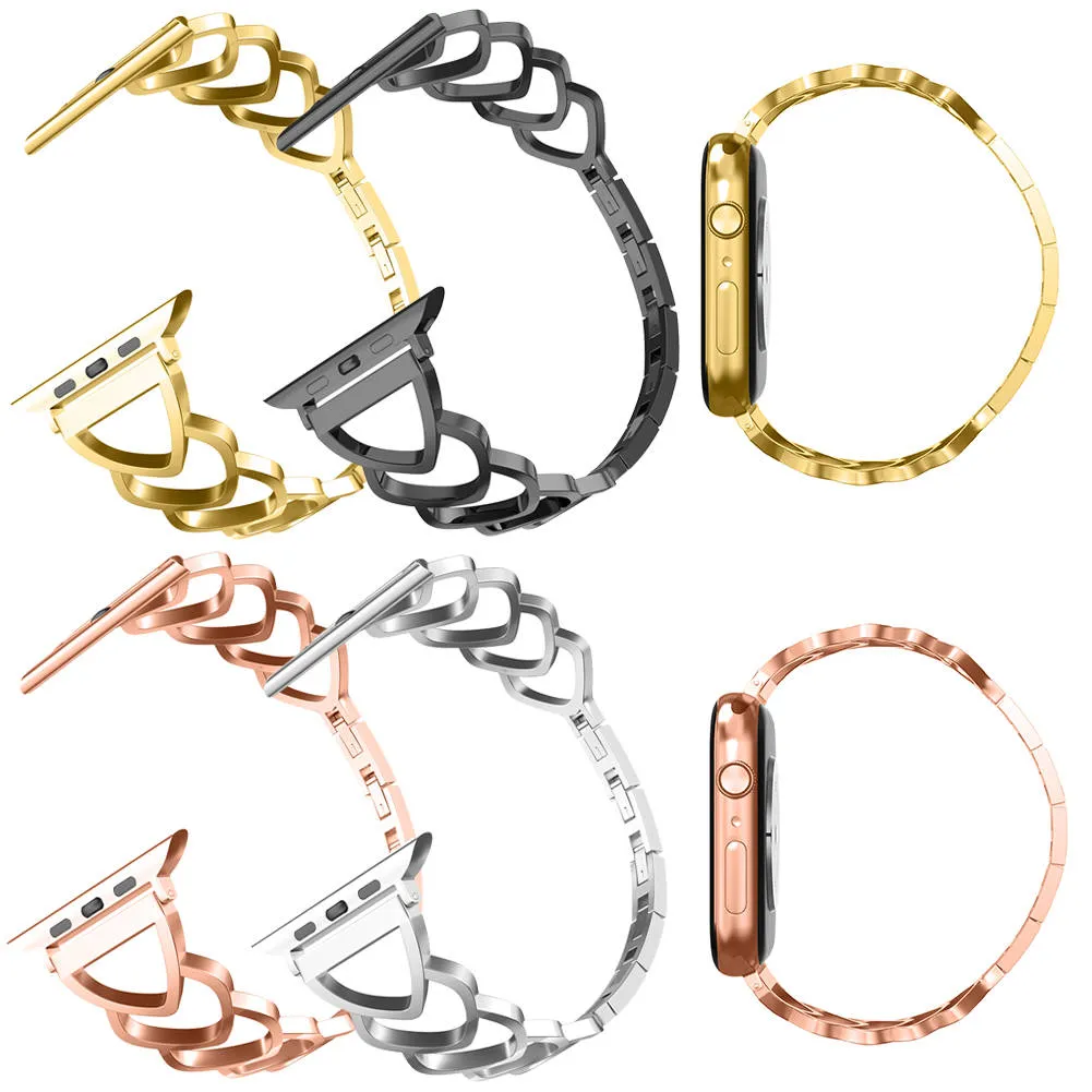 Heart-shaped Wristband Strap Bracelet Link For Apple Watch iWatch Series 4