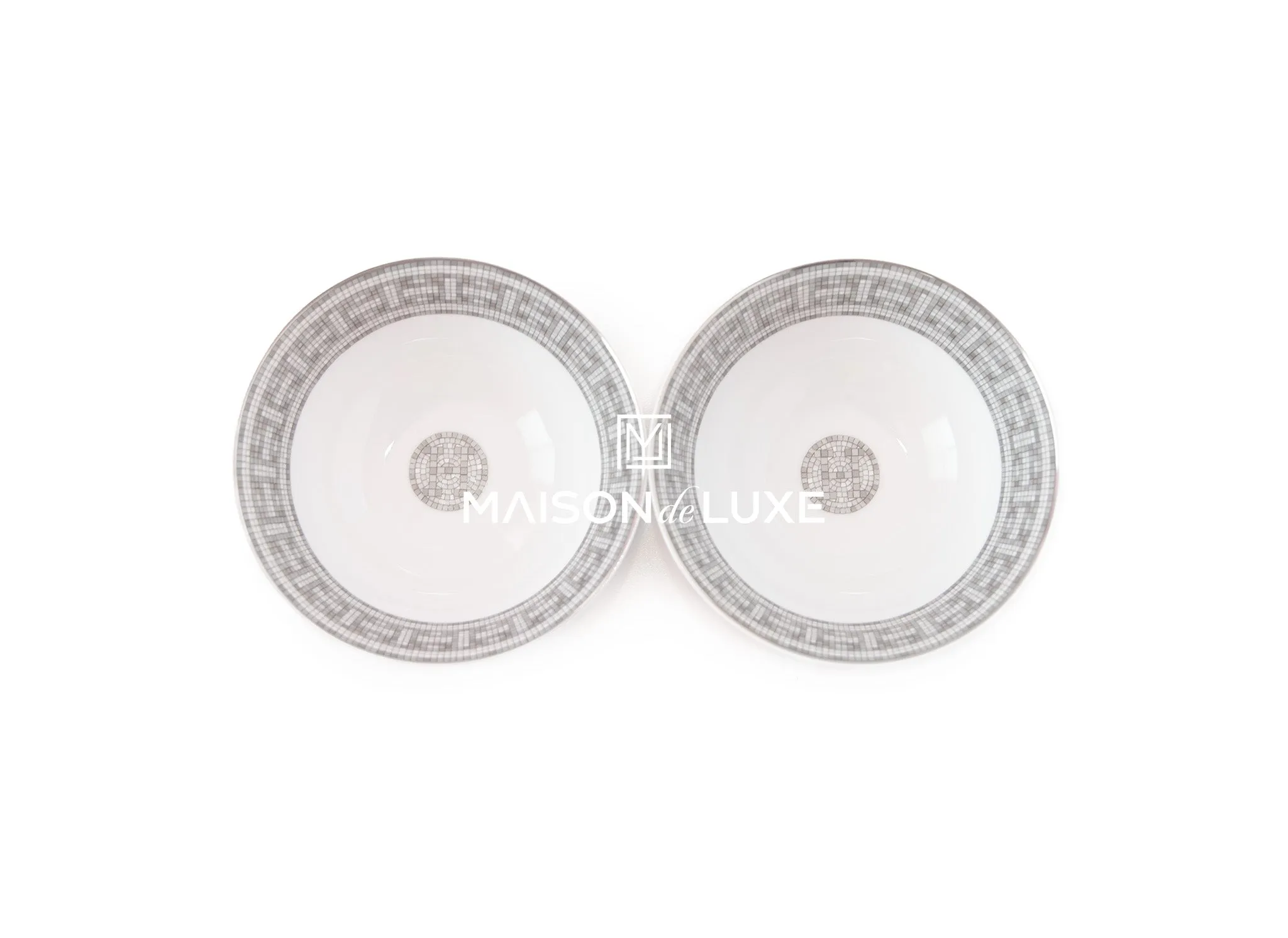 Hermes Classic Mosaique au 24 Platinum Rice Bowl