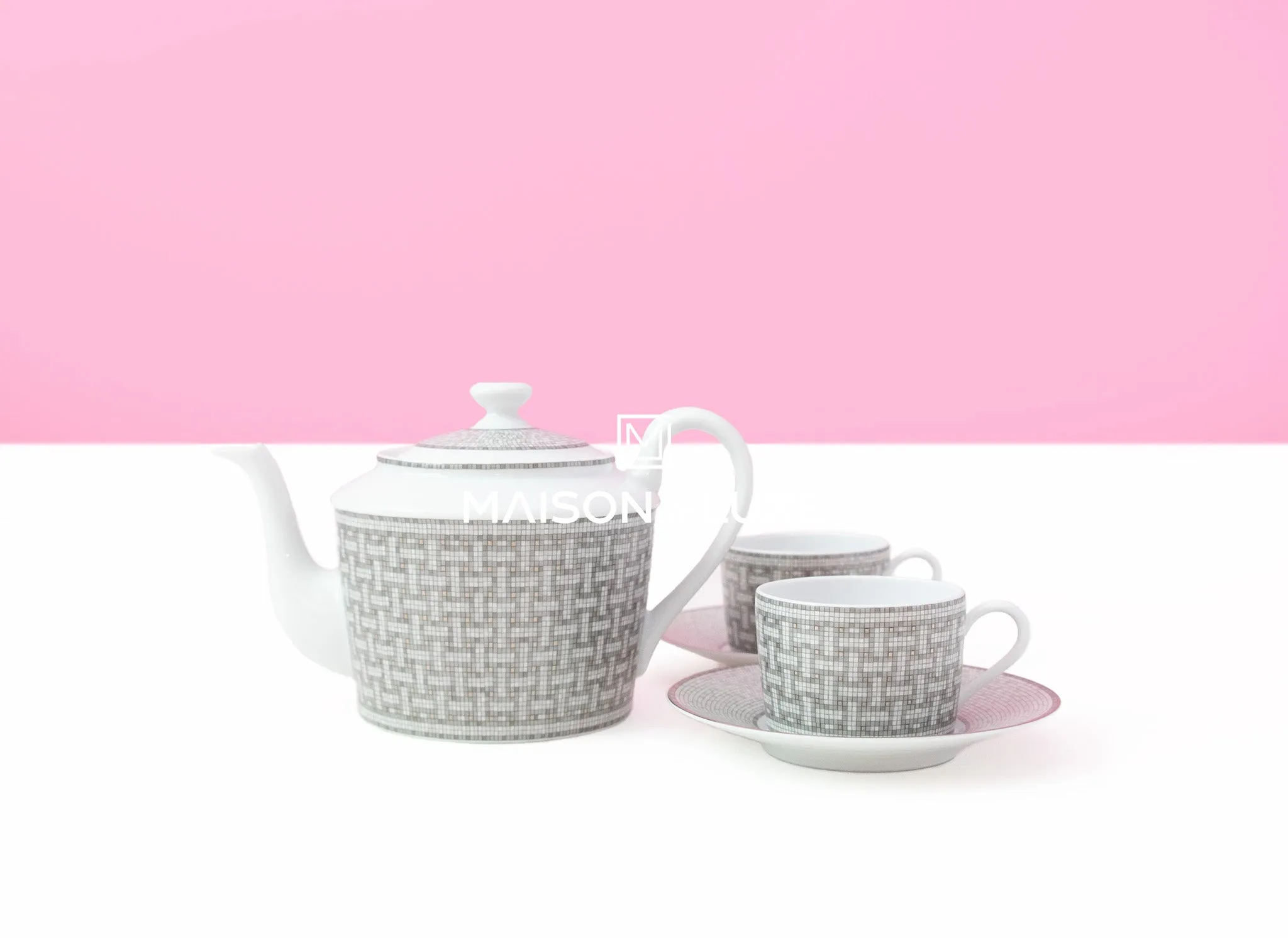 Hermes Mosaique au 24 Platinum Tea Set