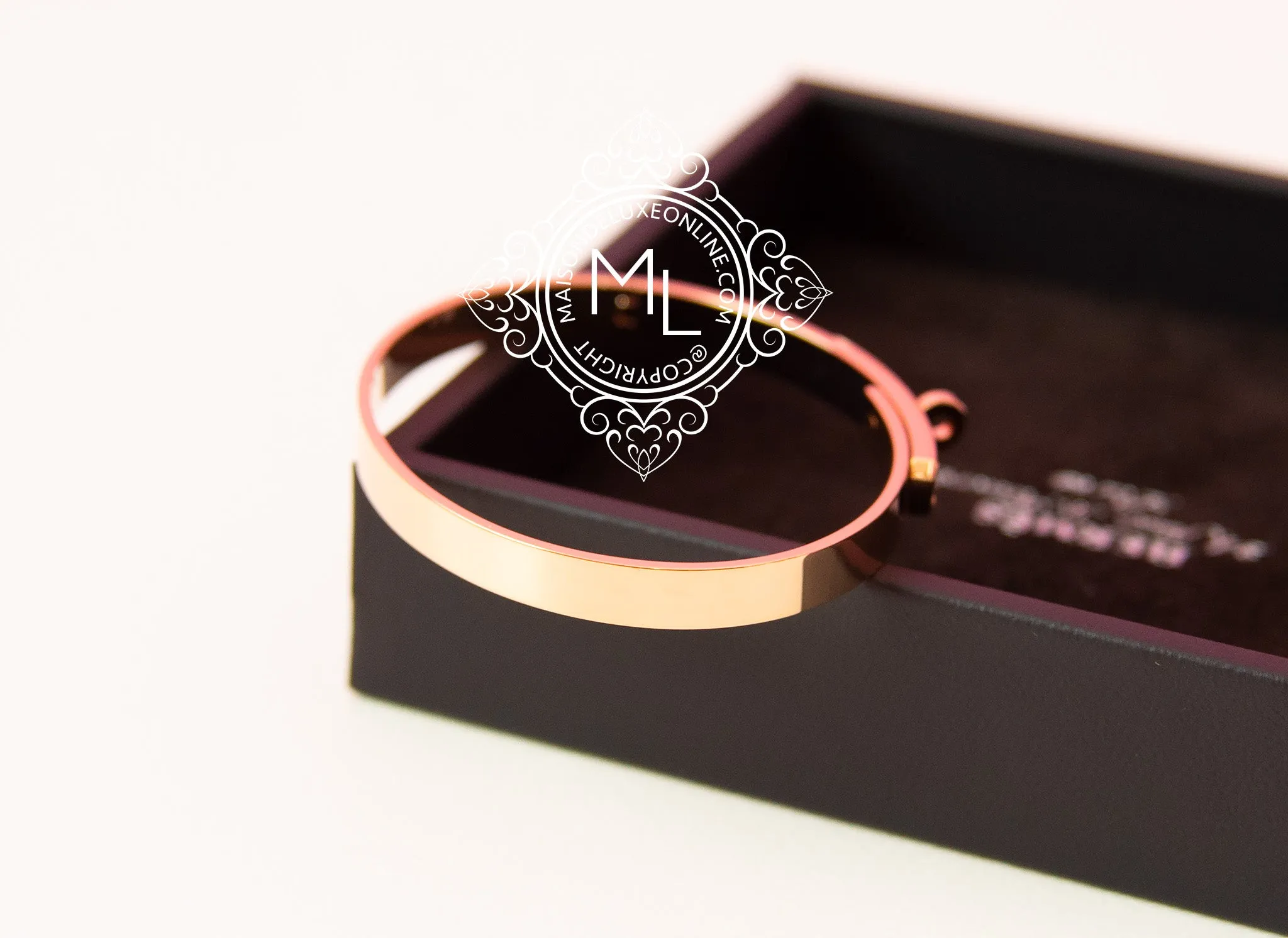 Hermes Rose Gold 4 Diamonds Kelly Bracelet SH