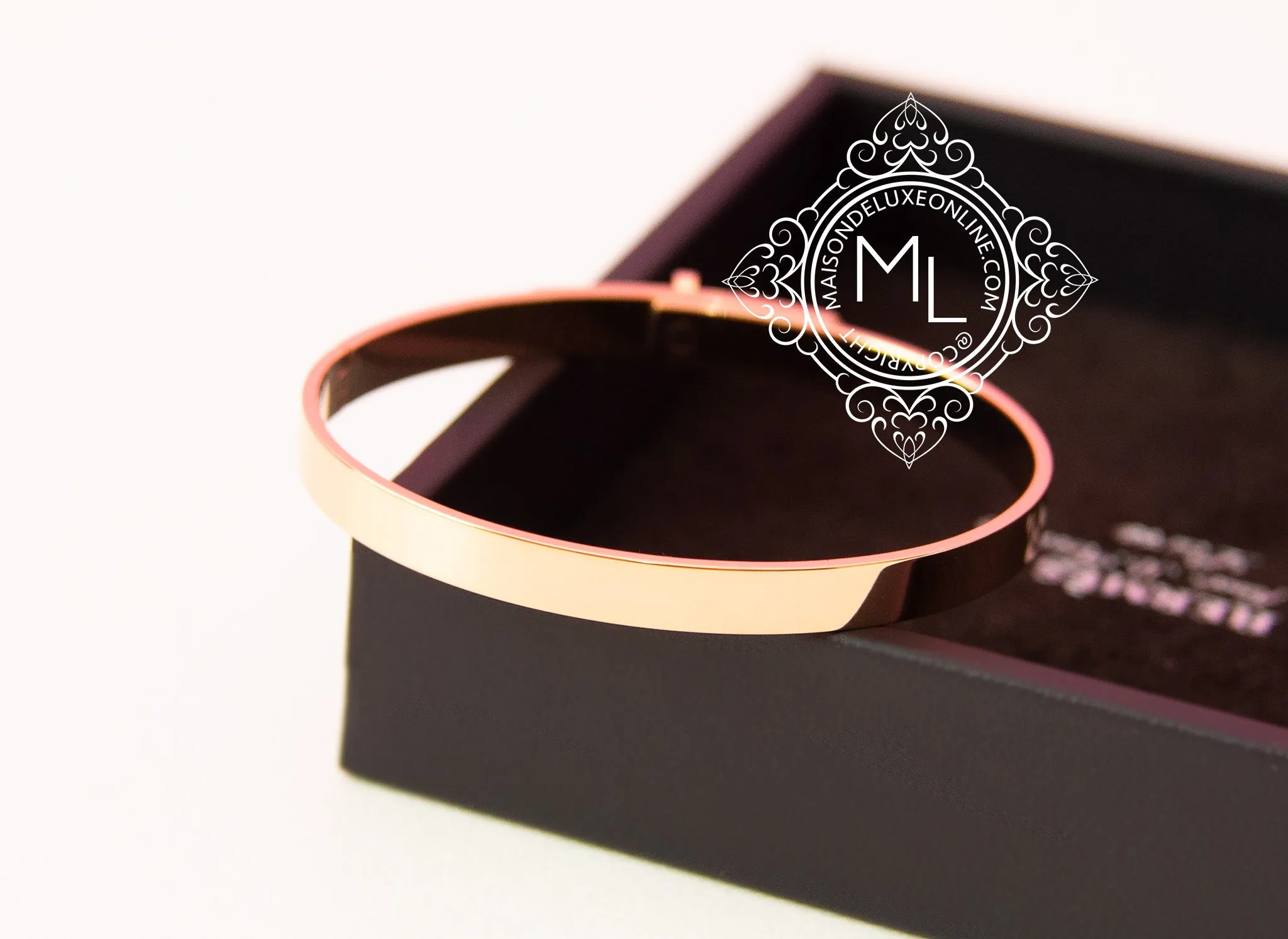 Hermes Rose Gold 4 Diamonds Kelly Bracelet SH