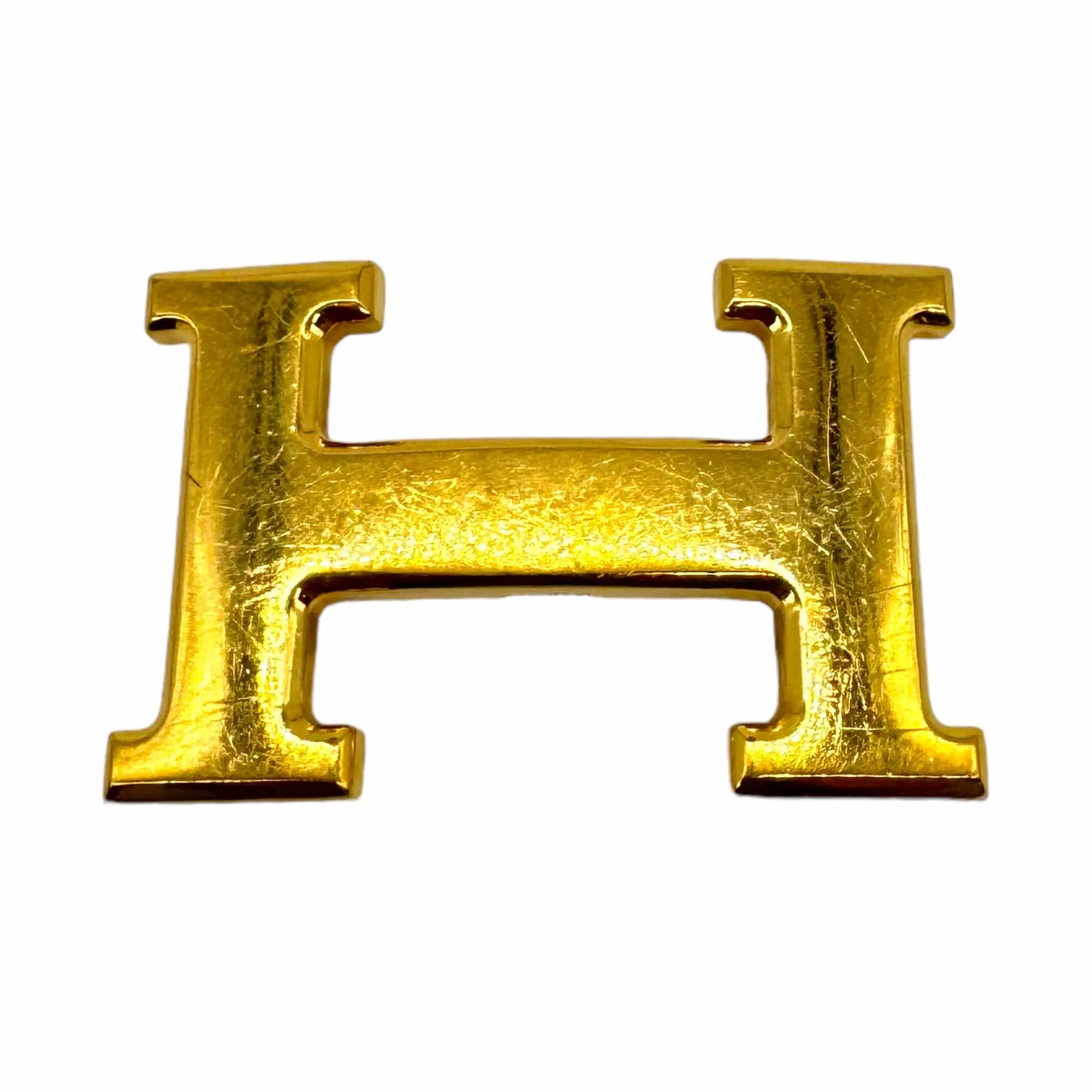 HERMÈS Unisex Constance Reversible Leather Belt with Gold Plated "H" Buckle - Brique Red & Brown