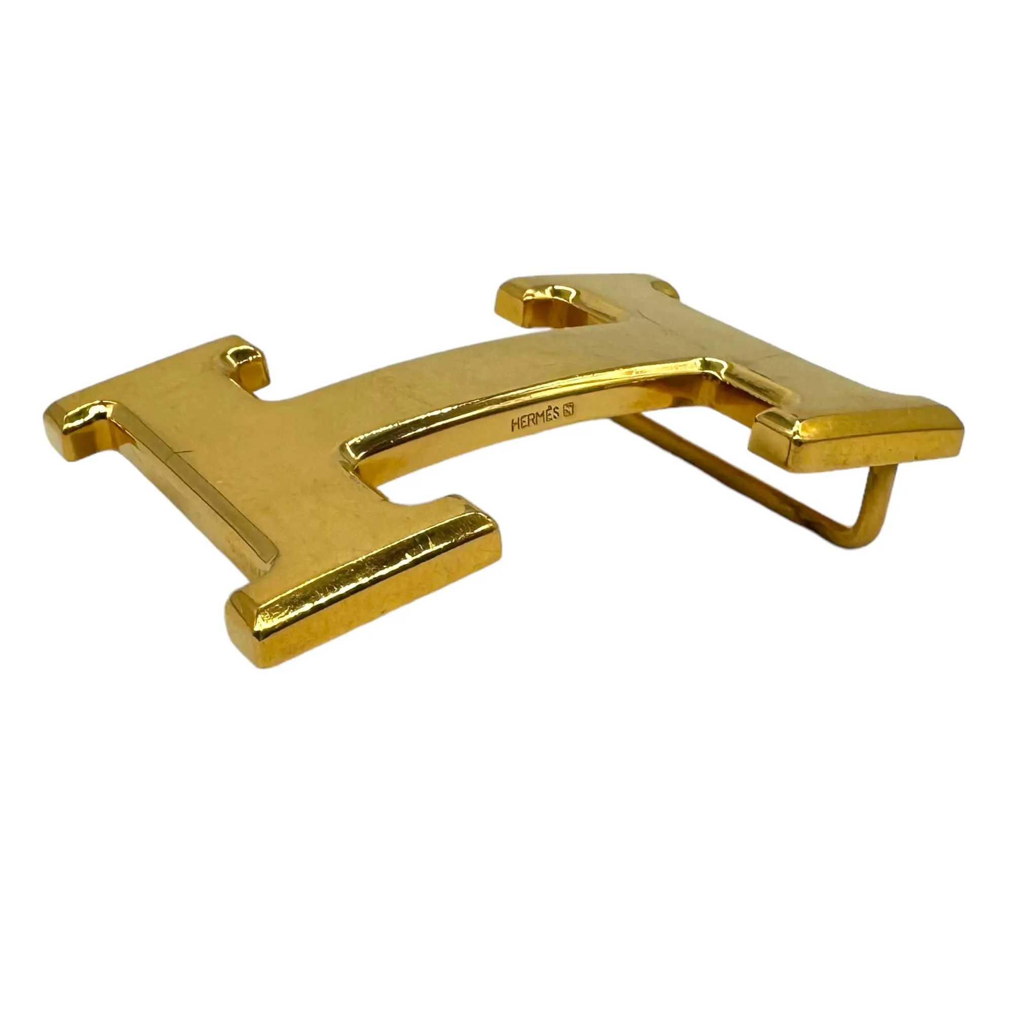 HERMÈS Unisex Constance Reversible Leather Belt with Gold Plated "H" Buckle - Brique Red & Brown