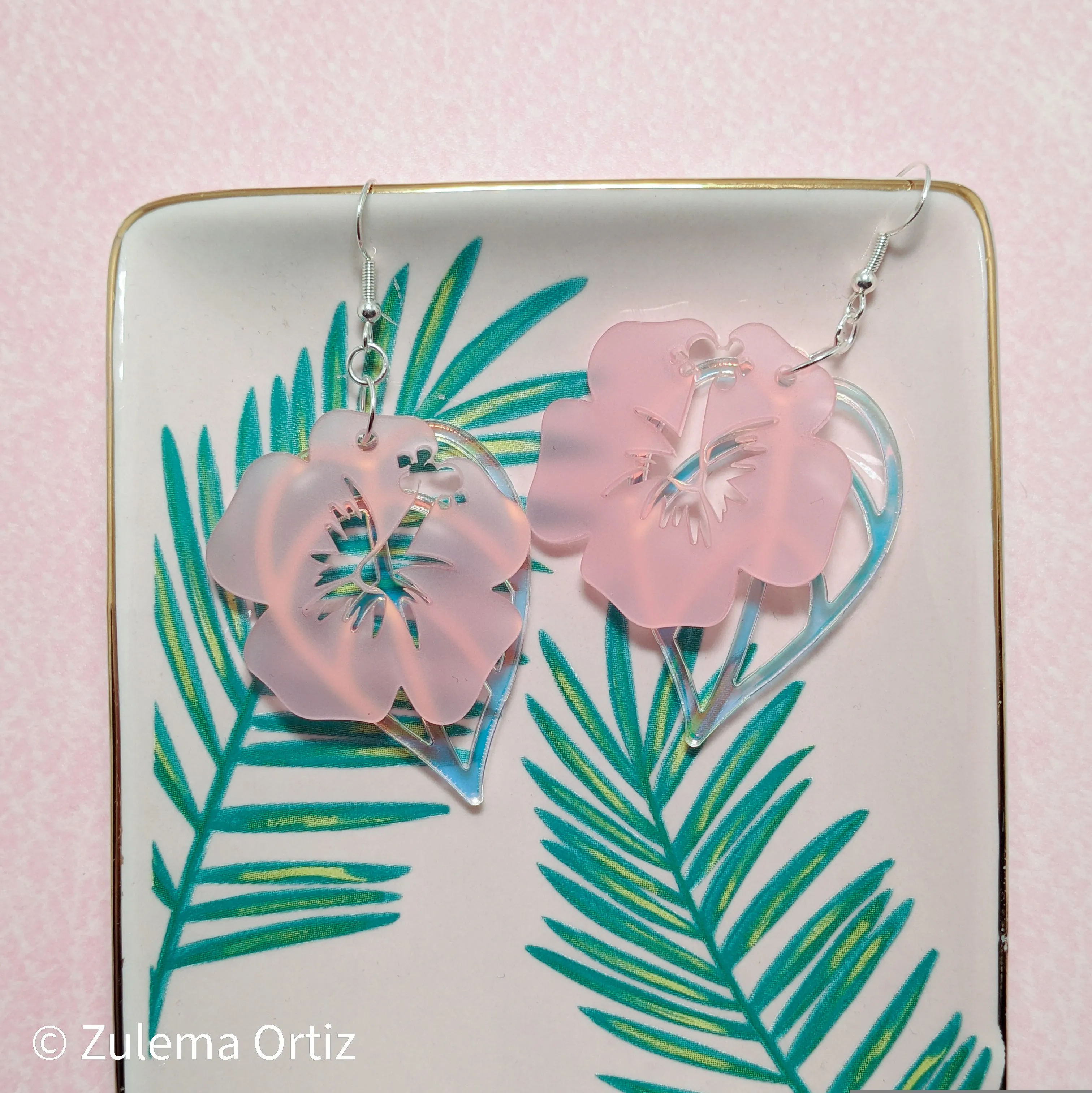 Hibiscus Flower Earrings