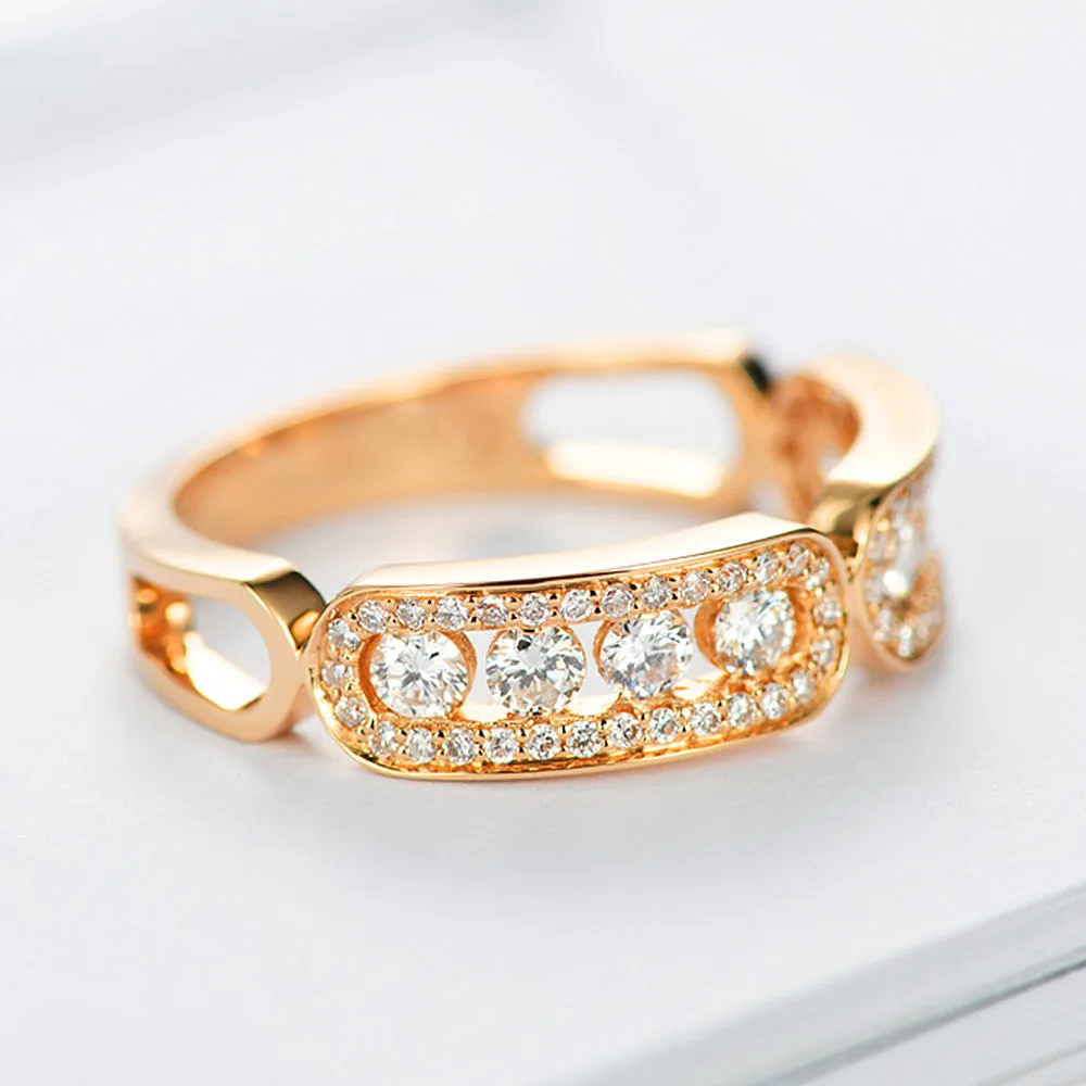 HX Solid Gold Special Diamond Wedding Ring