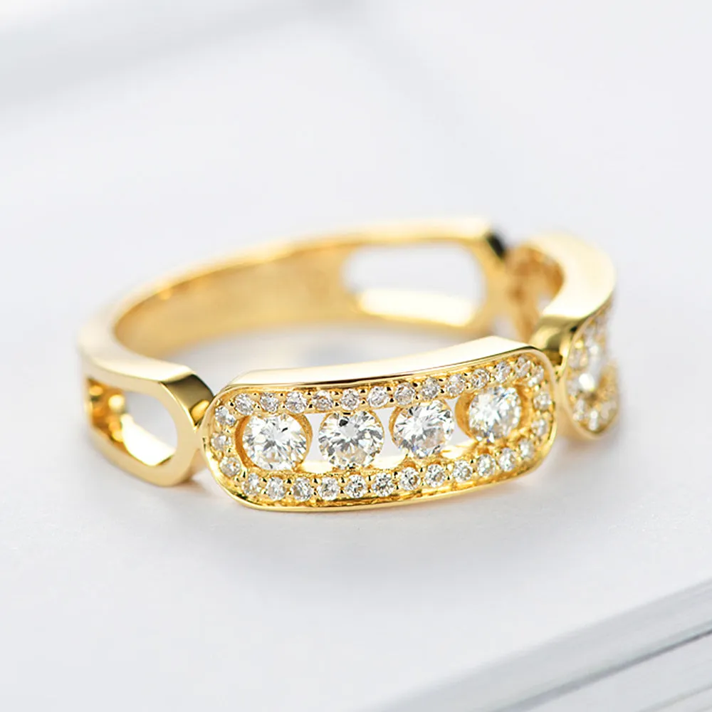 HX Solid Gold Special Diamond Wedding Ring