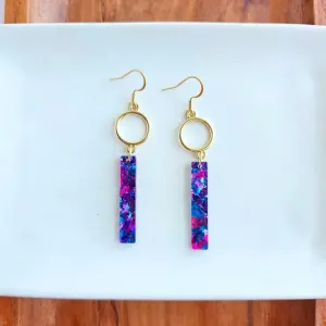 Isabella Earrings- Purple Sparkle