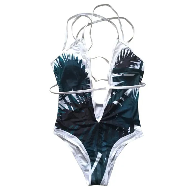 Jackie's Tropical One Piece Swimsuit