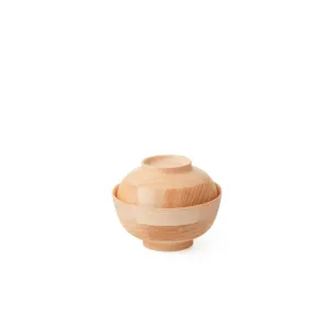 Japanese Cypress Soup Bowl and Lid - 4.7x3.5in | 12x9cm (ØxH) (105)