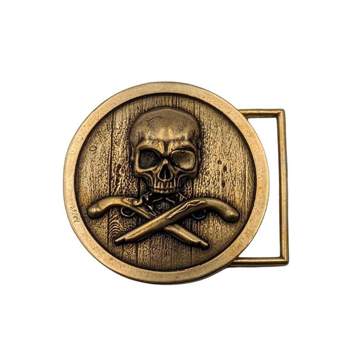 Jolly Roger bronze belt buckle