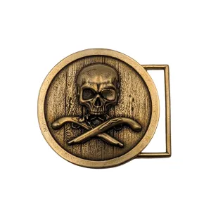 Jolly Roger bronze belt buckle