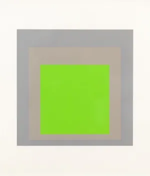 JOSEF ALBERS "ADV LIME" SILKSCREEN, 1969