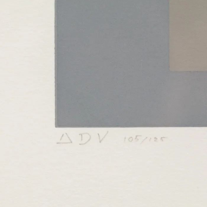 JOSEF ALBERS "ADV LIME" SILKSCREEN, 1969