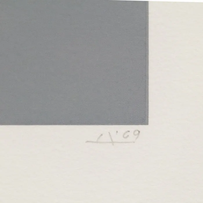 JOSEF ALBERS "ADV LIME" SILKSCREEN, 1969