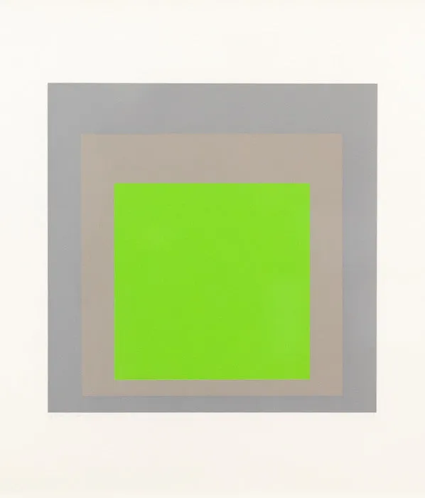 JOSEF ALBERS "ADV LIME" SILKSCREEN, 1969