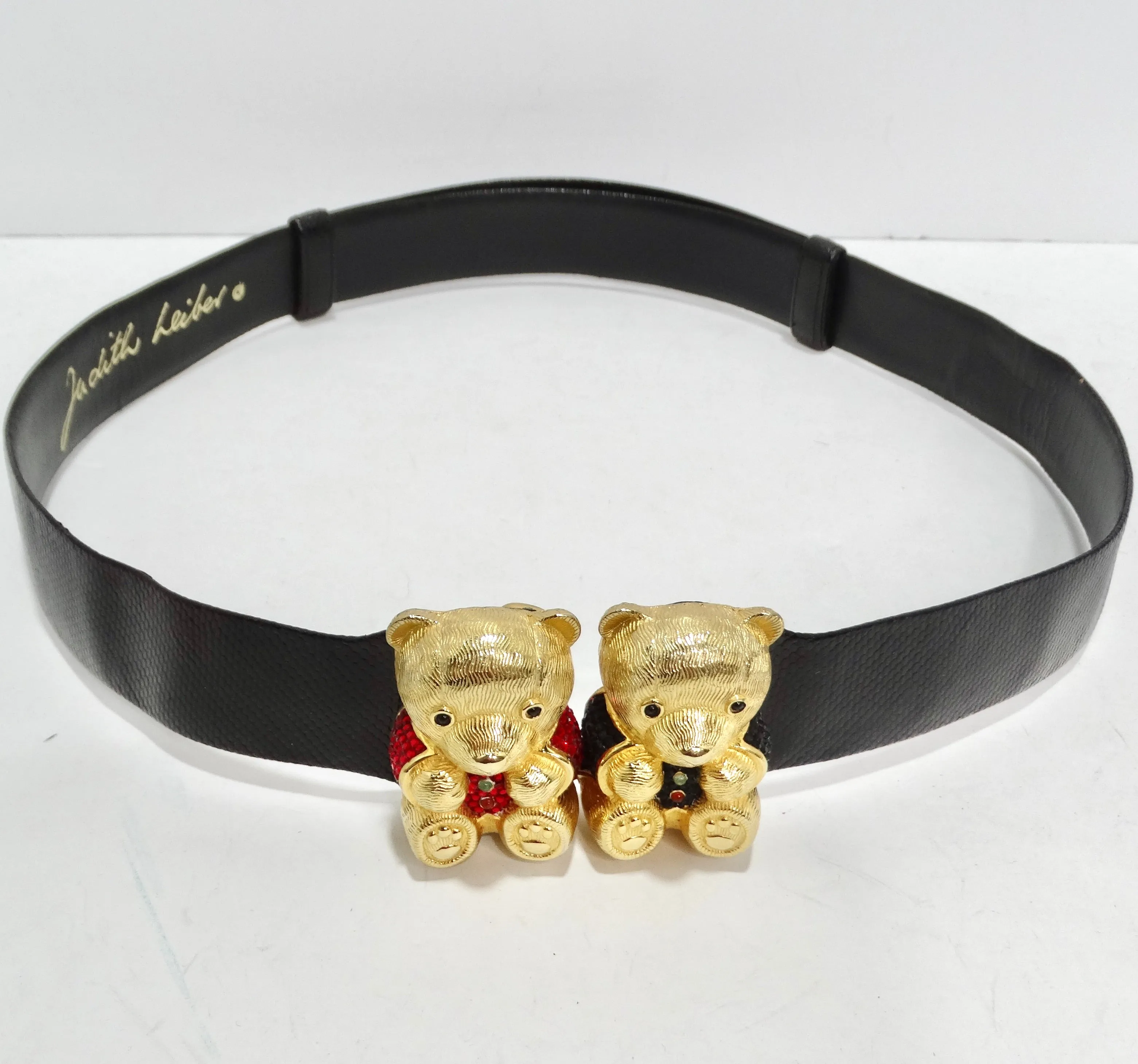 Judith Leiber 1980s Swarovski Teddy Bear Belt
