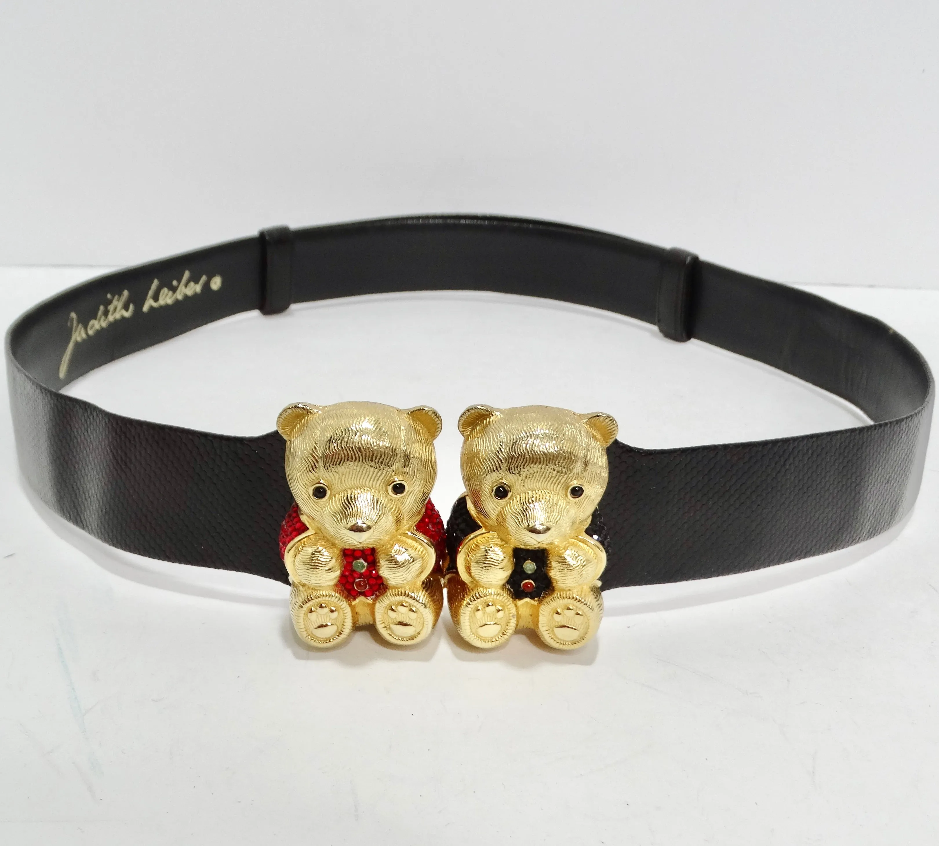 Judith Leiber 1980s Swarovski Teddy Bear Belt
