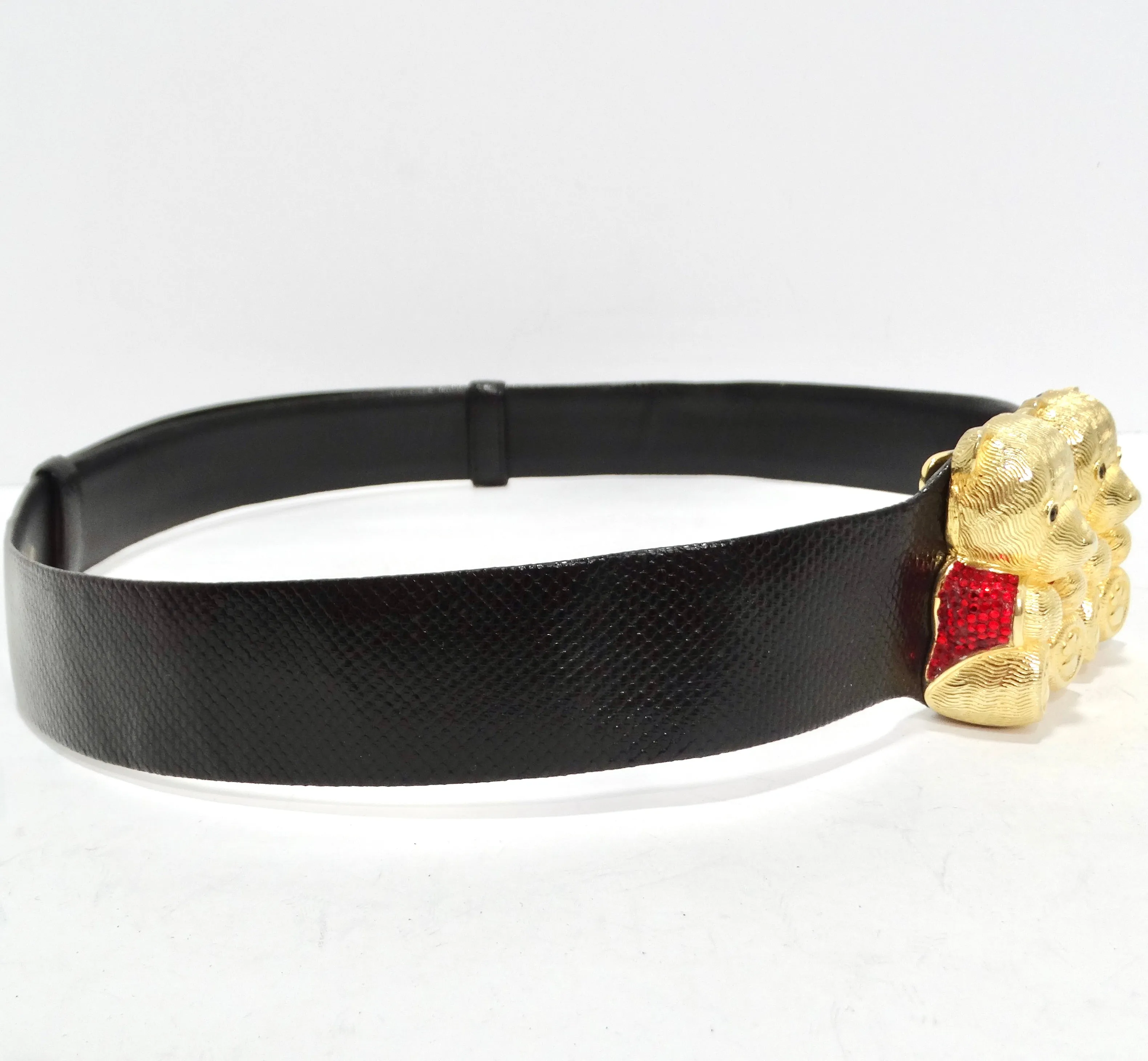 Judith Leiber 1980s Swarovski Teddy Bear Belt