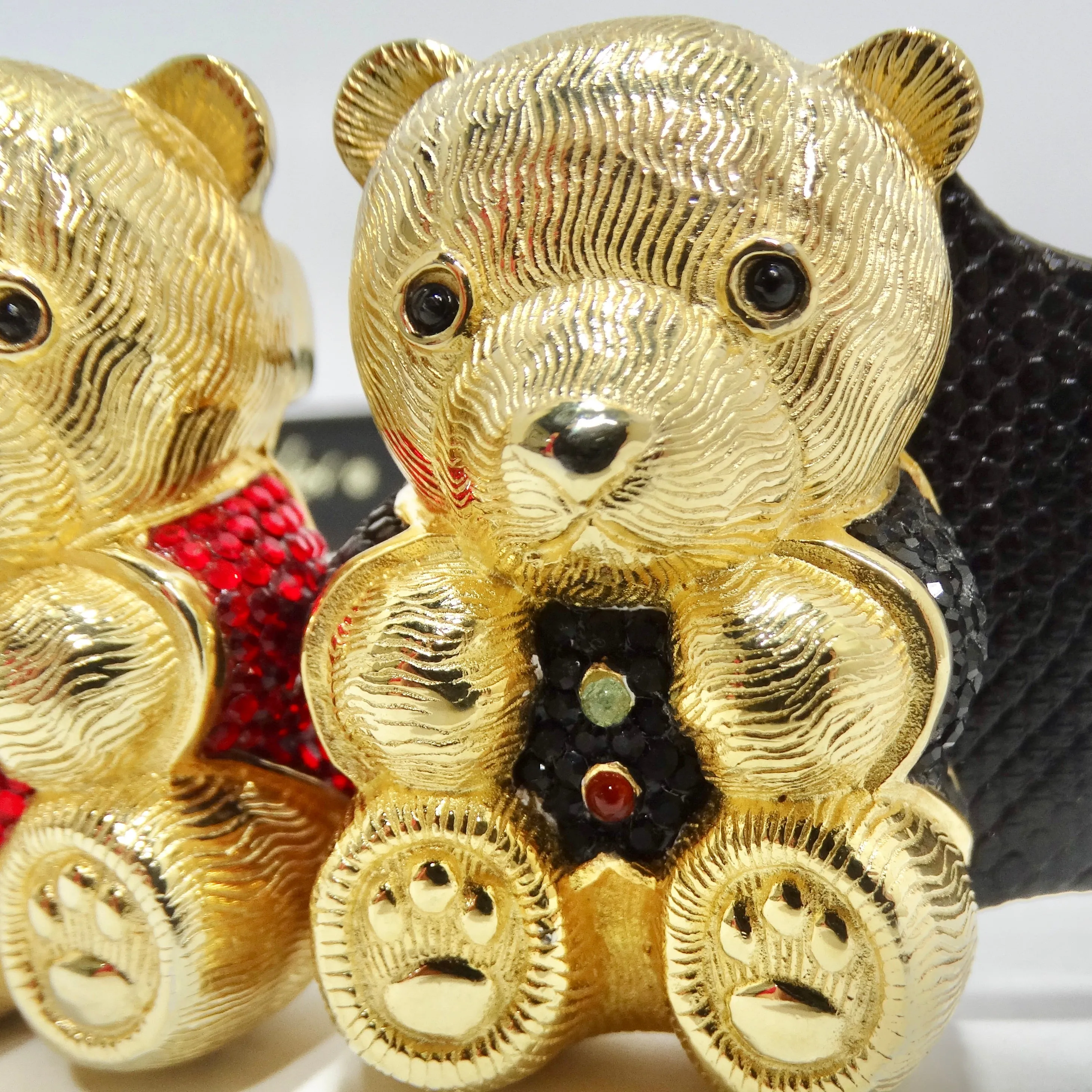 Judith Leiber 1980s Swarovski Teddy Bear Belt