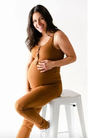 Jumpsuit avec boutons - Caramel