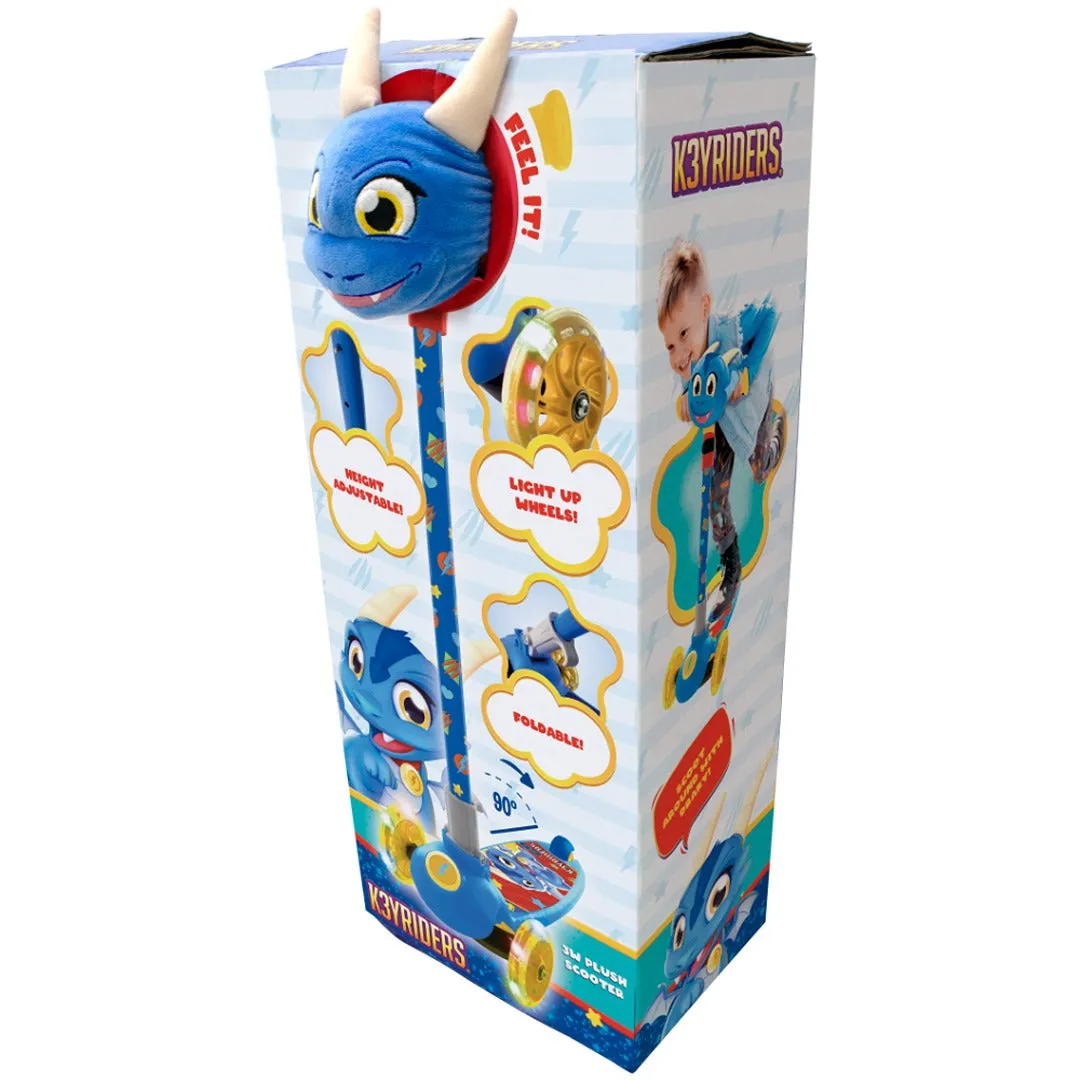 K3YRiders 3 Wheeled Draky Plush Head Scooter