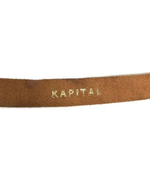 Kapital Painted Aged Leather Belt