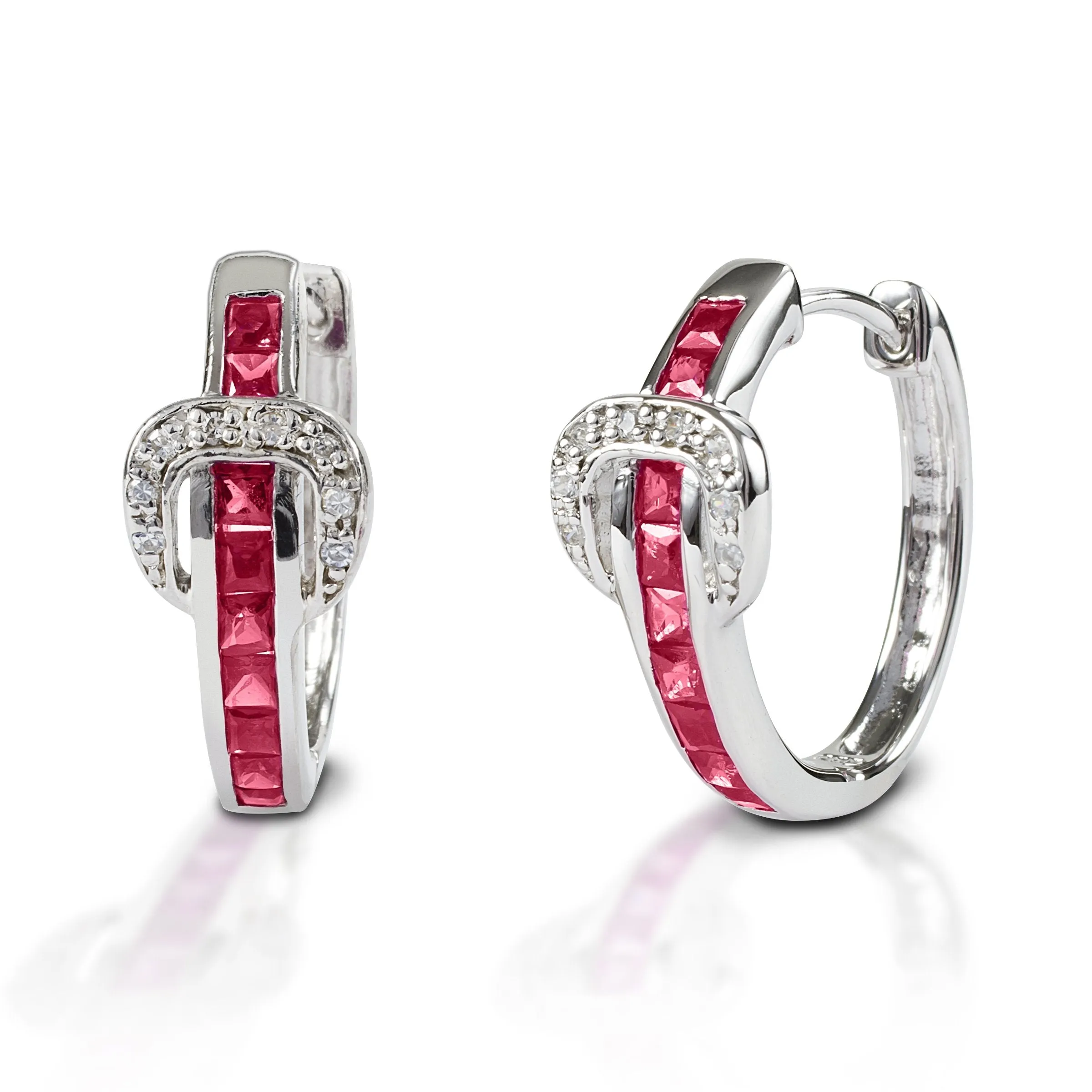 Kelly Herd Contemporary Buckle Hoop Earring