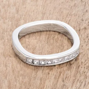 Kesi Princess CZ Square Shaped Stackable Band | .9ct