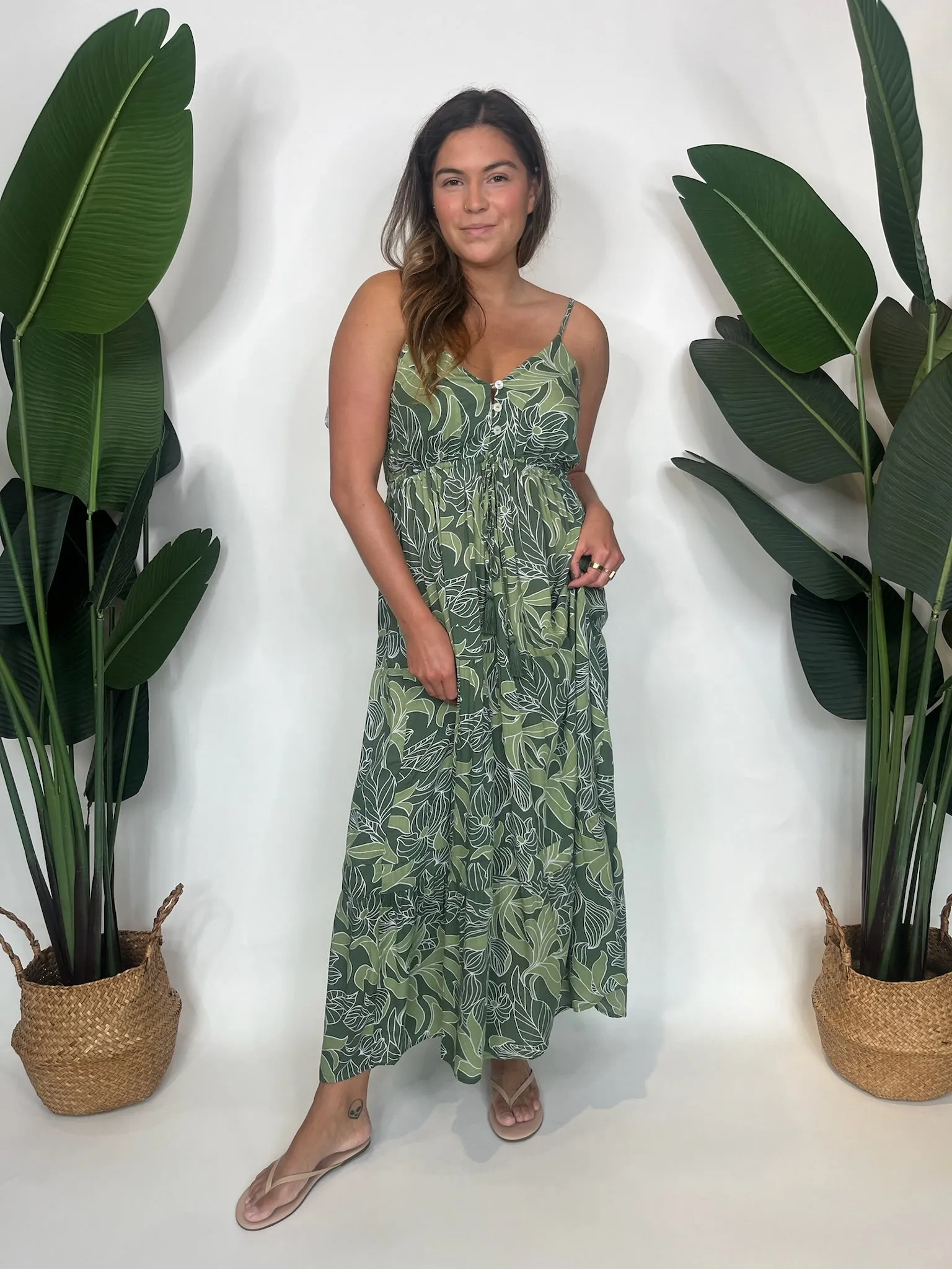 Khush Mavie Dress Tropical Green