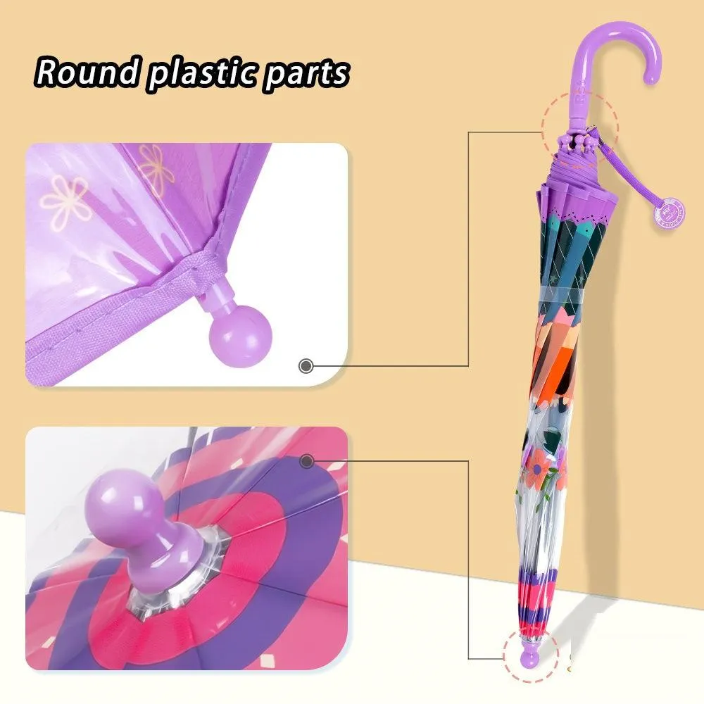 Kids Clear Dome Umbrella with Fun Animal Prints
