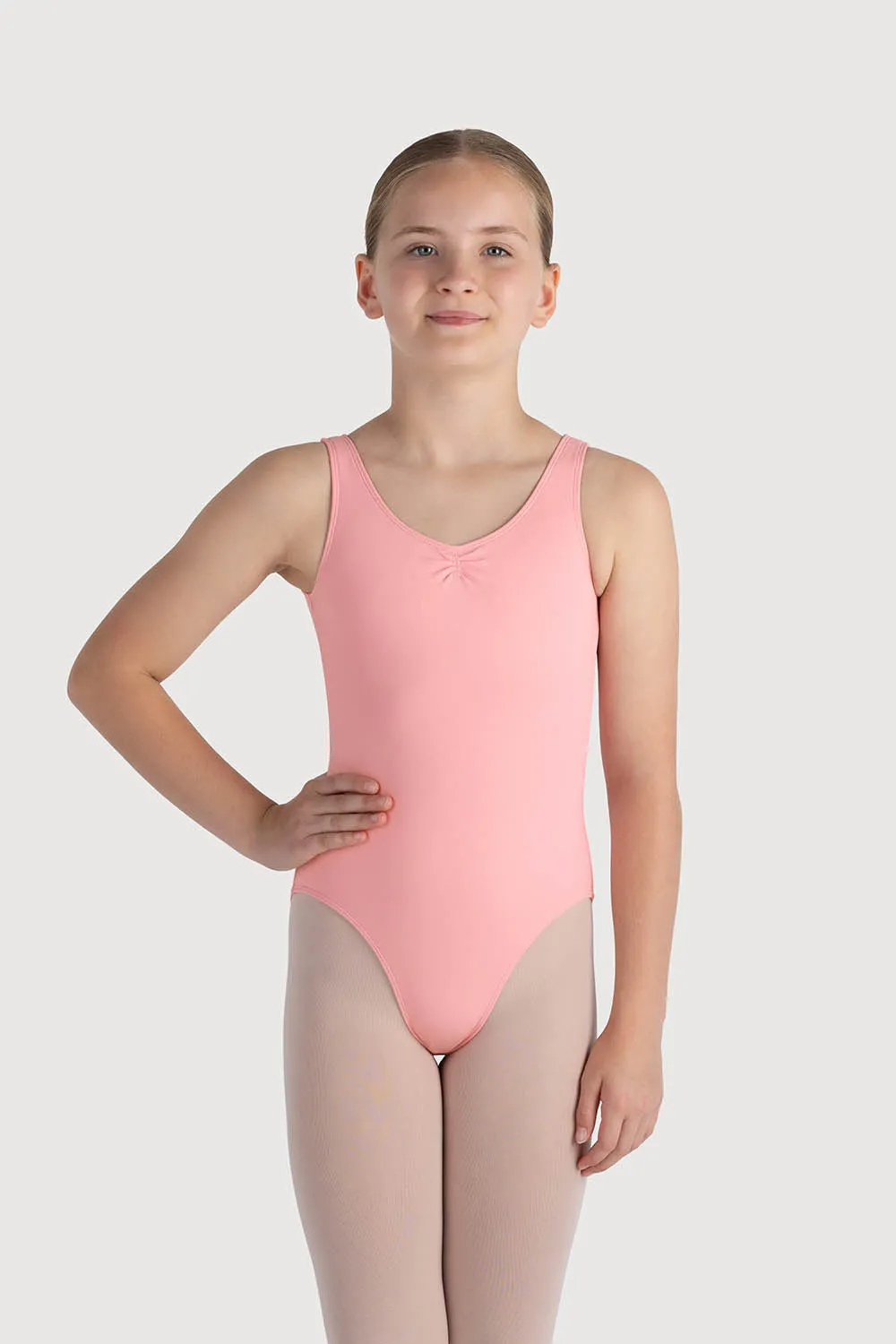 L0828G - Bloch Overture Odetta Sleeveless Pleat Girls Leotard