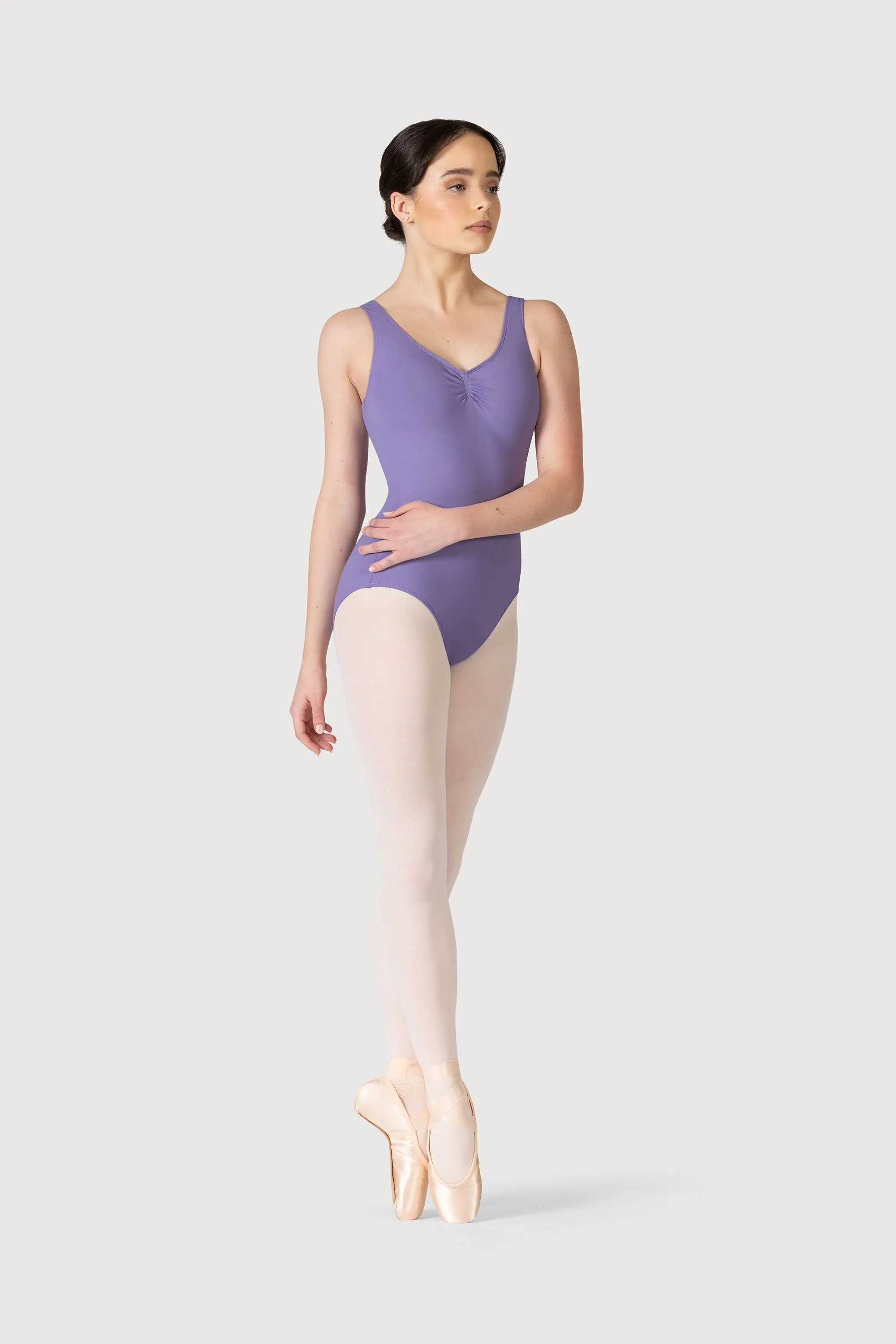 L0828L - Bloch Overture Odetta Sleeveless Pleat Womens Leotard