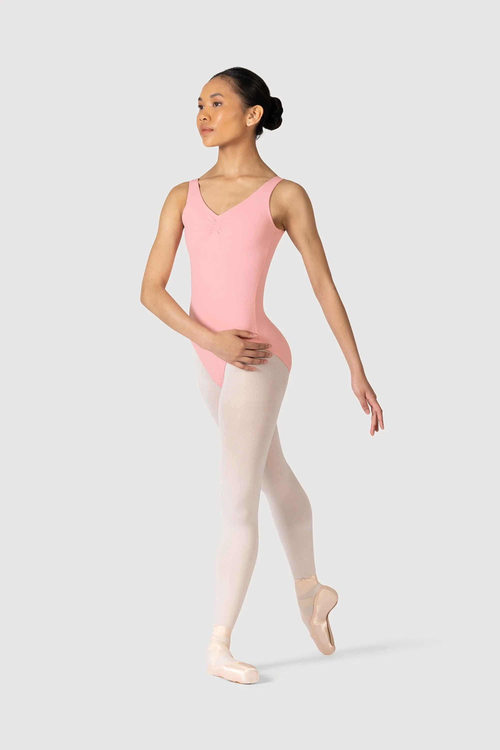 L0828L - Bloch Overture Odetta Sleeveless Pleat Womens Leotard