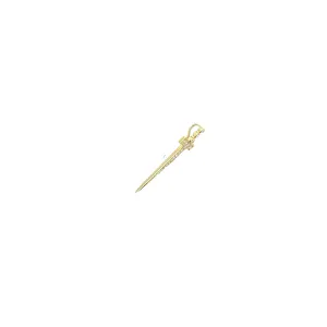 Ladies 14k yellow gold Diamond Sword Charm.