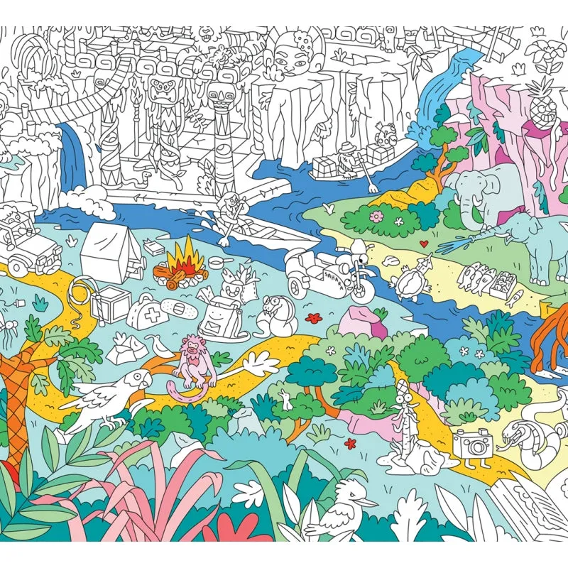 Large Coloring Poster - Jungle
