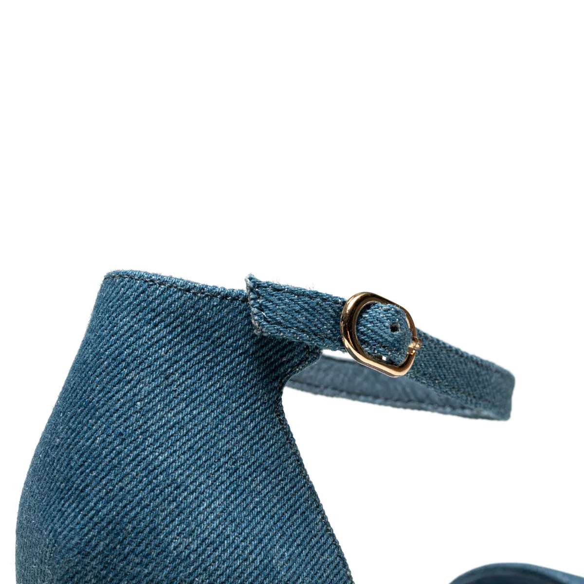 Leah Ankle Strap Denim