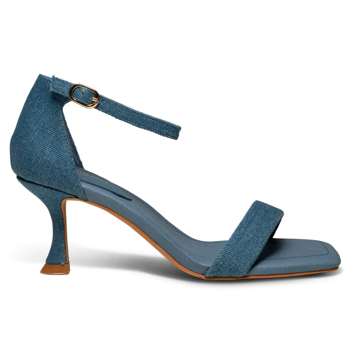 Leah Ankle Strap Denim