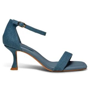 Leah Ankle Strap Denim