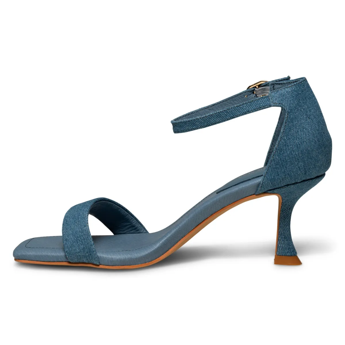 Leah Ankle Strap Denim