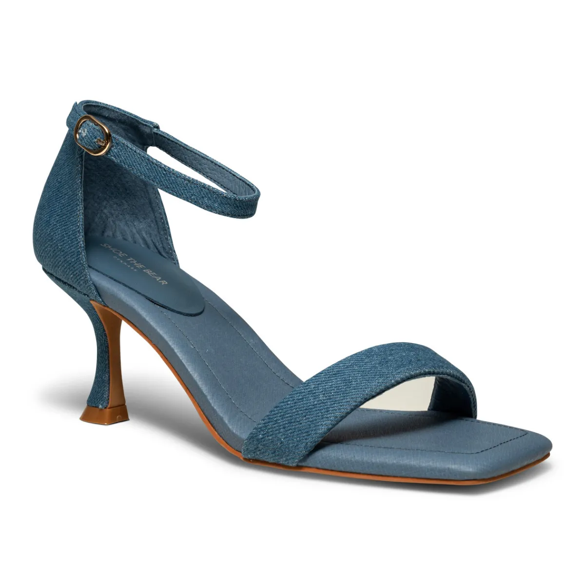 Leah Ankle Strap Denim