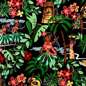 Leis, Luaus and Aloha black