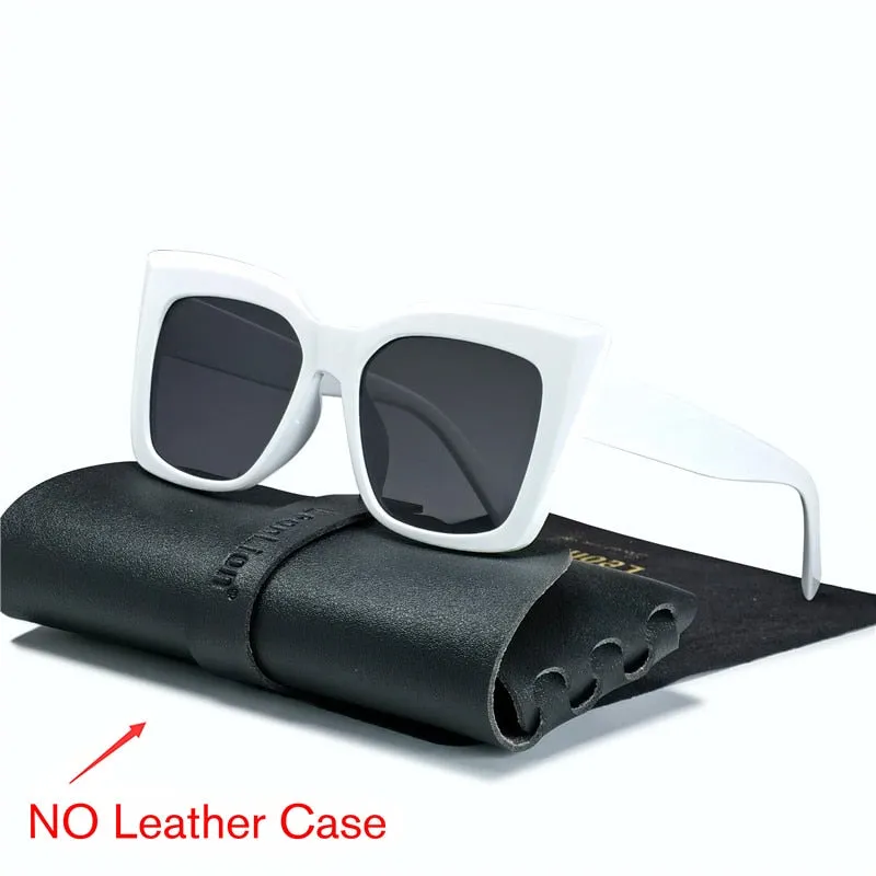 LeonLion Leopard Cateye Sunglasses Women Retro Eyewear Shades for Women Wholesale Luxury Square Oversized Glasses Gafas De Sol