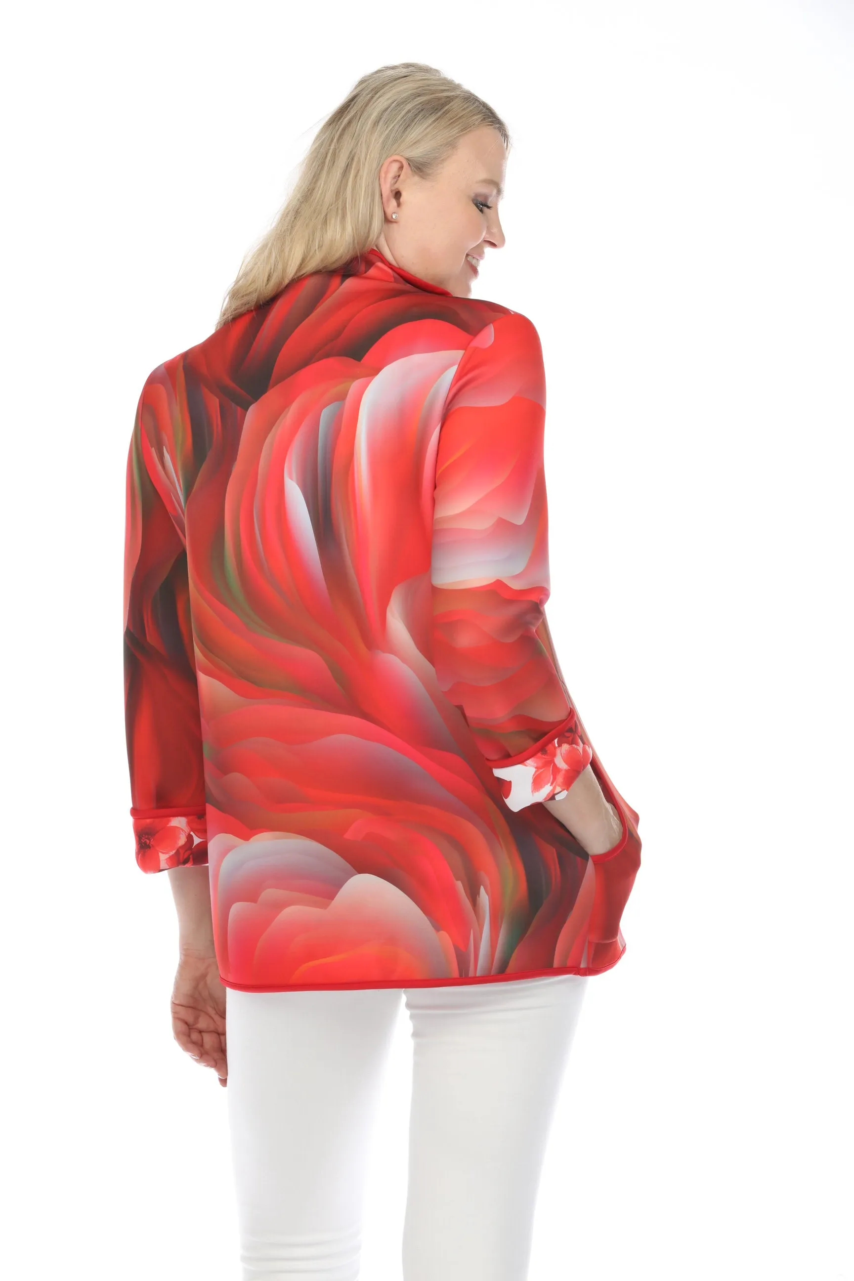 Long Jacket Tropical Flower Red 1051TFR
