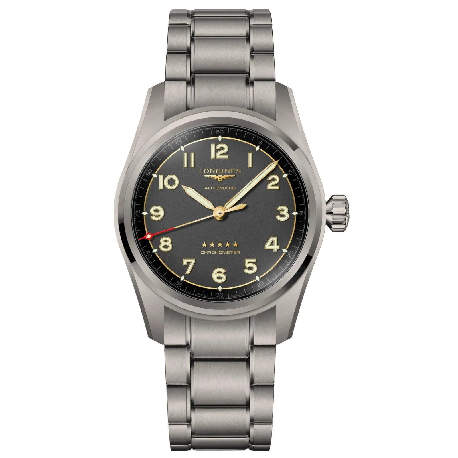 LONGINES SPIRIT WATCH 40MM Automatic Gray Titanium L3.810.1.53.6
