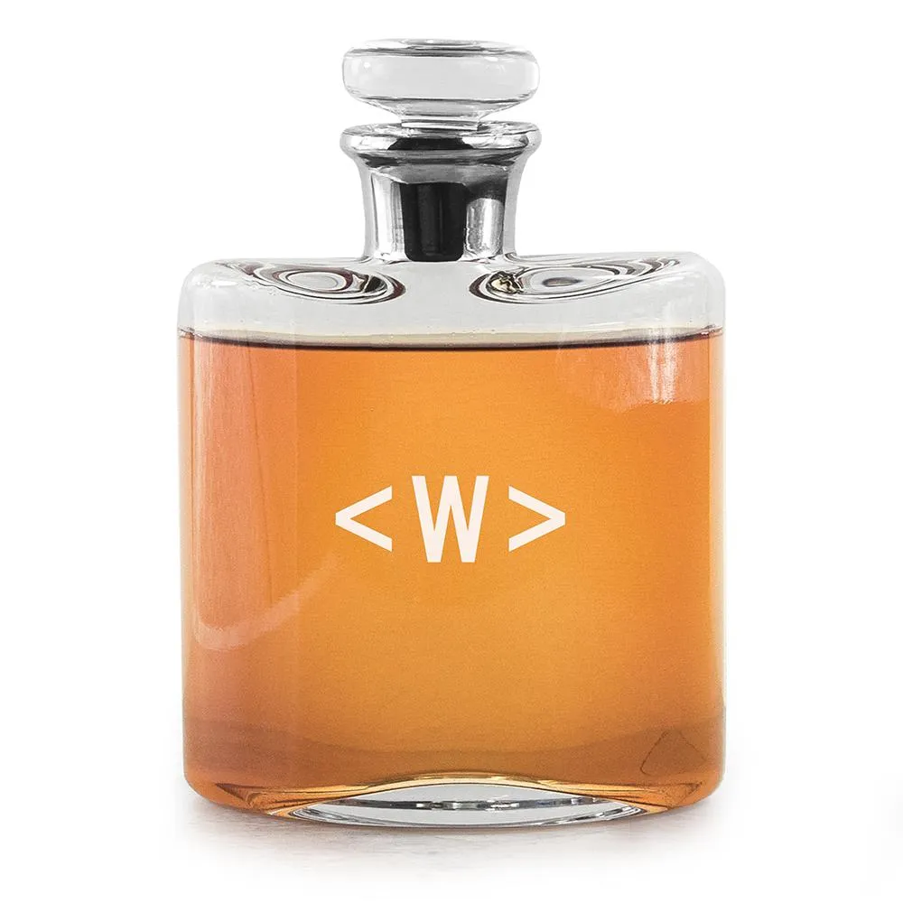 LSA Monogrammed Platinum Necked Decanter