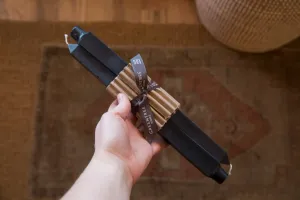 Made in NY Beeswax Candle Square Tapers Black
